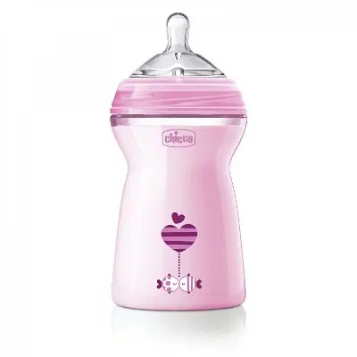 CHICCO BIBERON NATFEEL 6M+ GIRL 330 ML CHICCO BIBERON NATFEEL 6M+ GIRL 330 ML