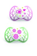 NUVITA SUCCHIETTO CON TETTARELLA ORTODONTICA 0 MESI+ ROSA E VERDE