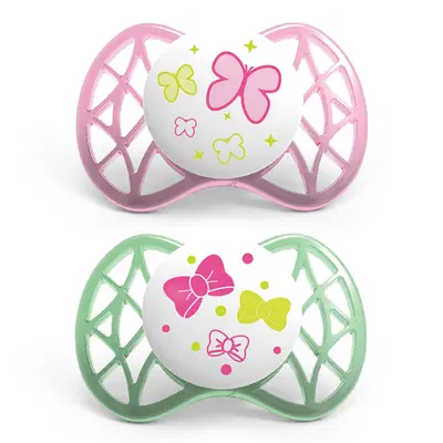 NUVITA SUCCHIETTO CON TETTARELLA SIMMETRICA 0 MESI+ ROSA E VERDE NUVITA SUCCHIETTO CON TETTARELLA SIMMETRICA 0 MESI+ ROSA E VERDE