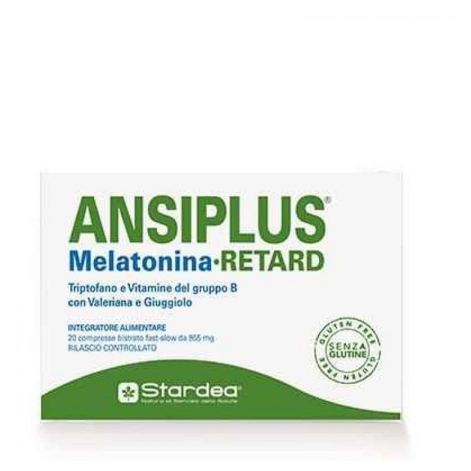Ansiplus Retard Melatonina 20 Compresse Bistrato Fast Slow 955 Mg