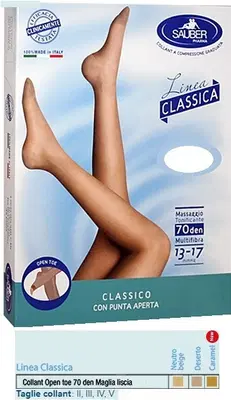 SAUBER COLLANT OPEN TOE MAGLIA LISCIA 70 DEN COLORE NEUTRO BEIGE TAGLIA 2 LINEA CLASSICA SAUBER COLLANT OPEN TOE MAGLIA LISCIA 70 DEN COLORE NEUTRO BEIGE TAGLIA 2 LINEA CLASSICA