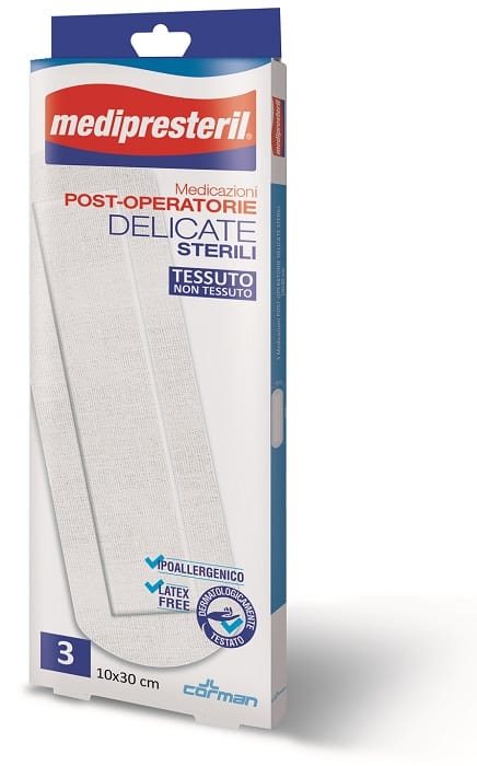 Medipresteril Medicazioni delicate e sterili 10 x 30 cm 3 pezzi