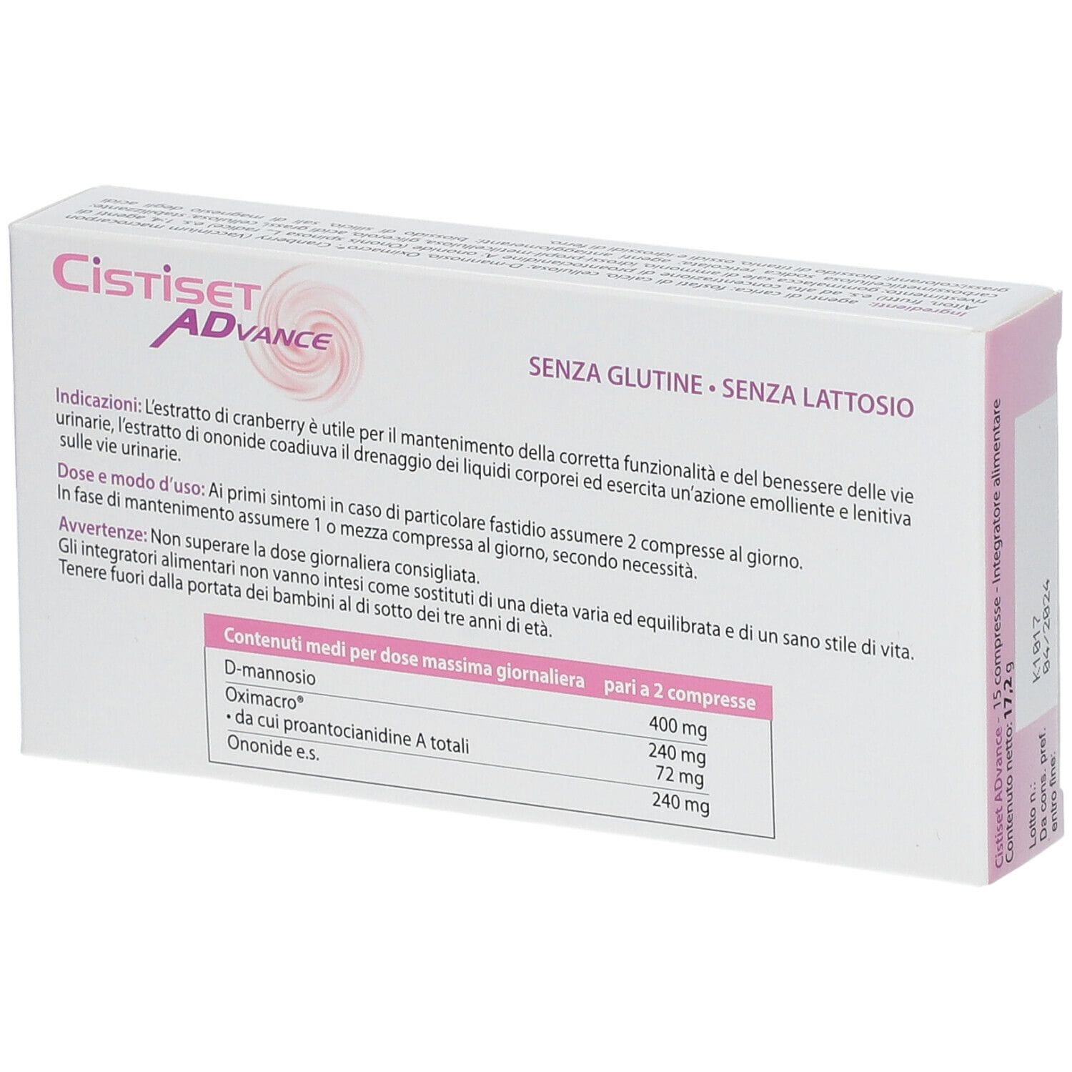 CISTISET ADVANCE 15 COMPRESSE