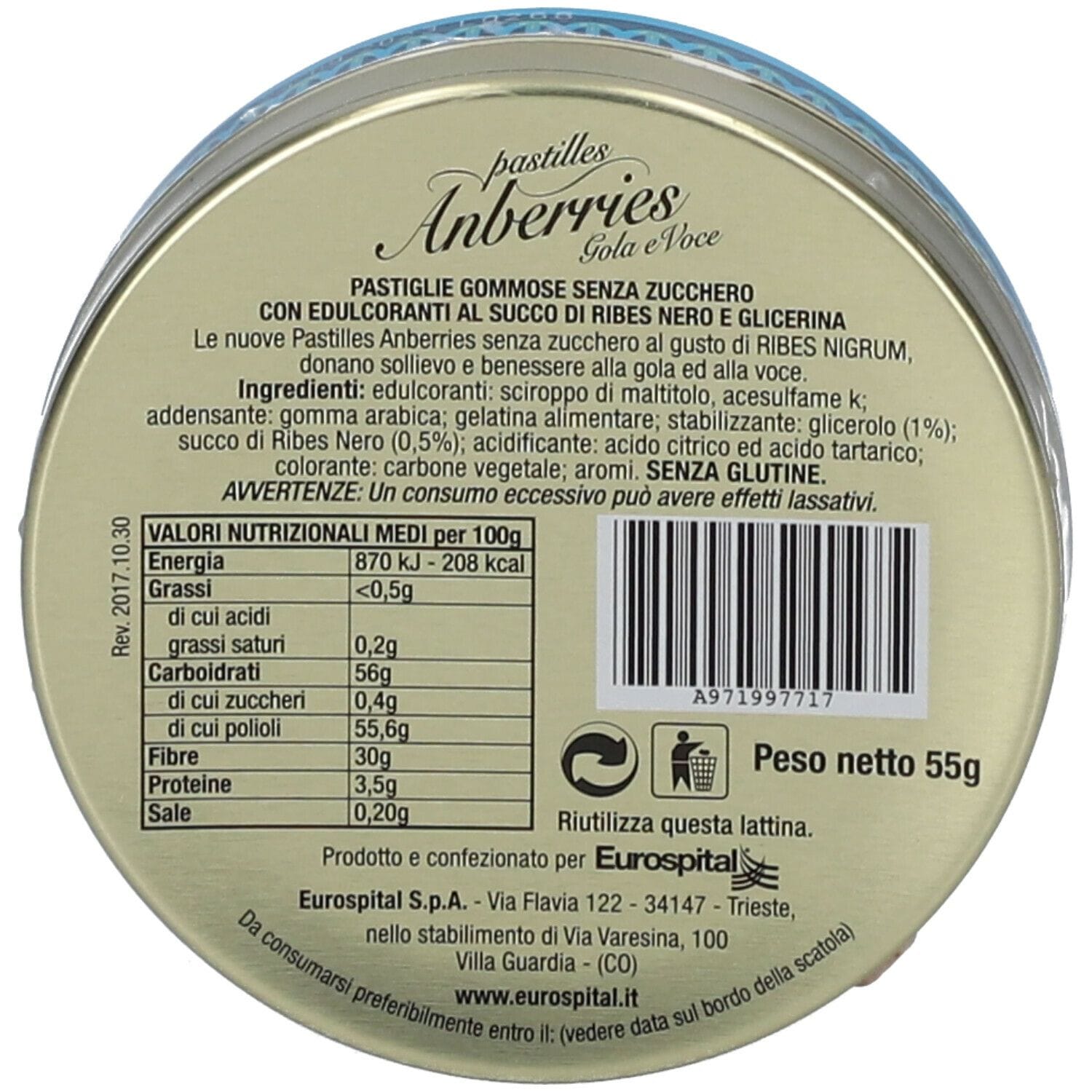 ANBERRIES CLASSICHE SENZA ZUCCHERO 55 G