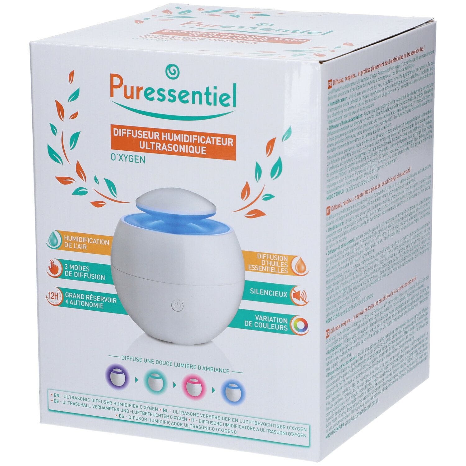 PURESSENTIEL DIFFUSORE UMIDIFICATORE OXYGEN