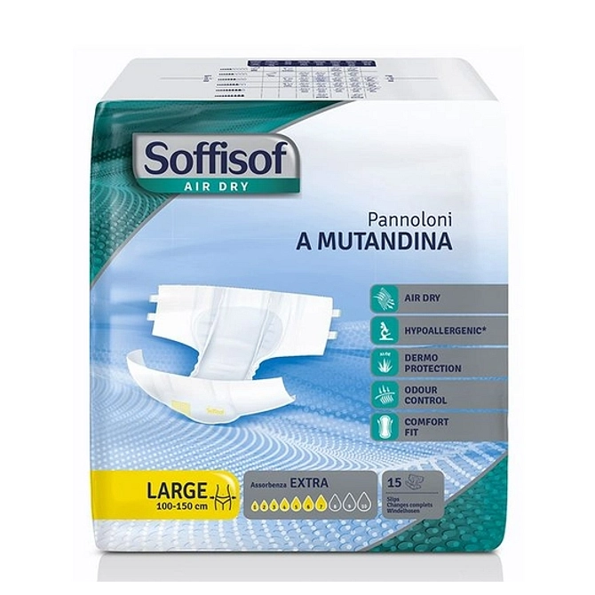 Pannolino Mutandina Air Dry Soffisof Extra L 15 Pezzi
