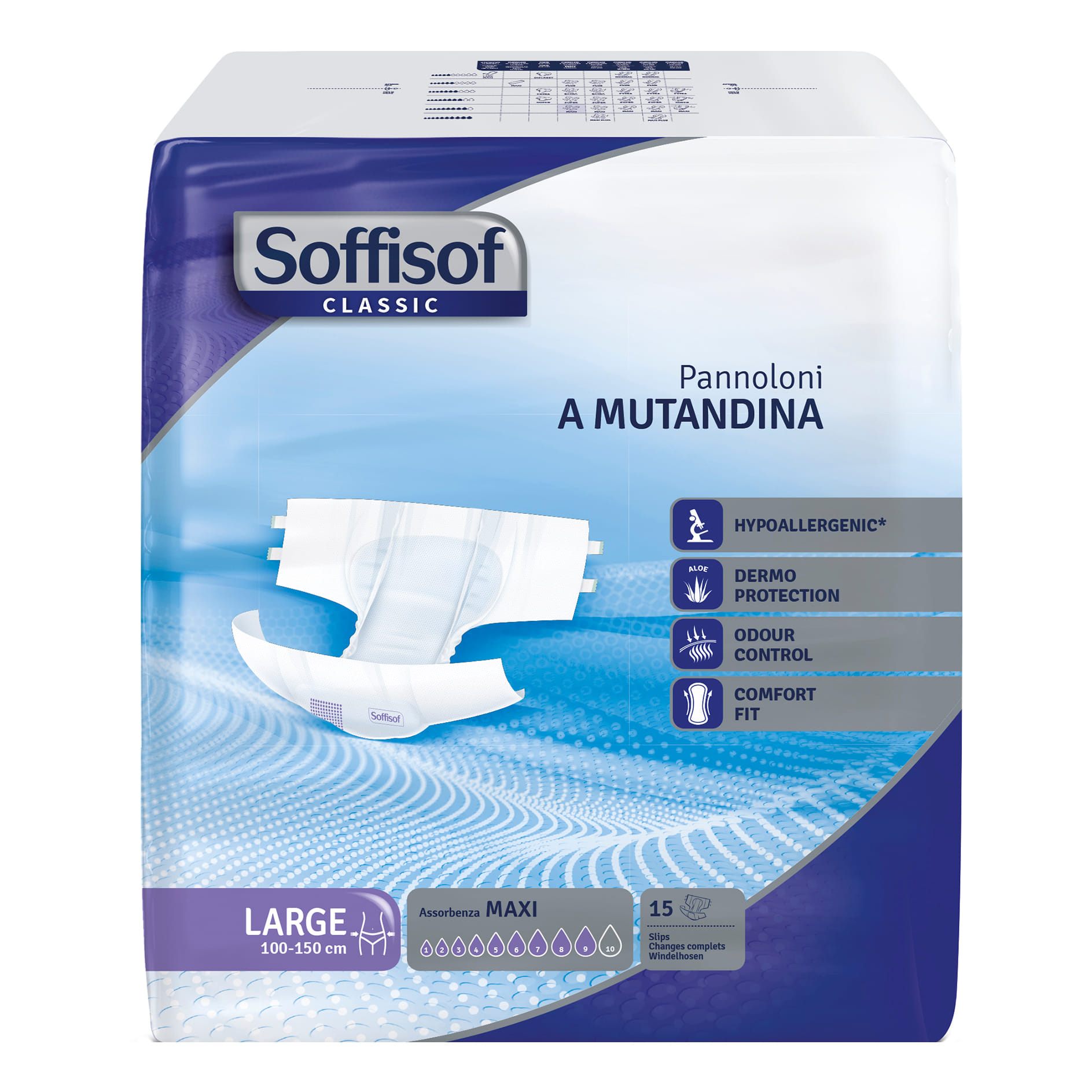 PANNOLINO MUTANDINA SOFFISOF CLASSIC MAXI L 15 PEZZI