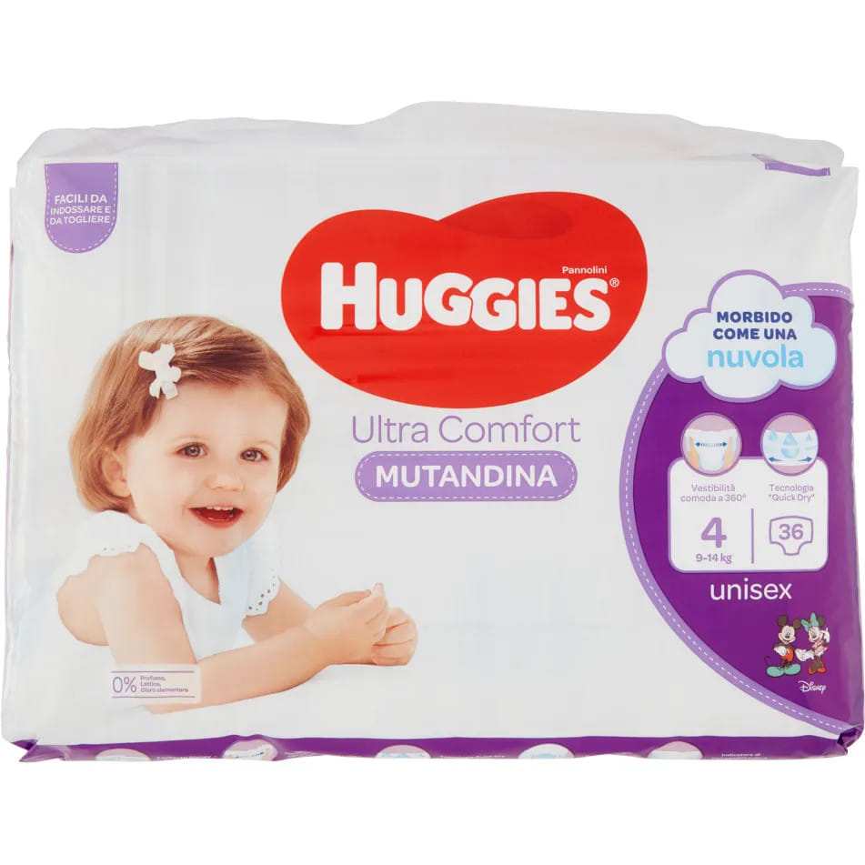 HUGGIES DIAPER PANT GRANDE 4 36 PEZZI
