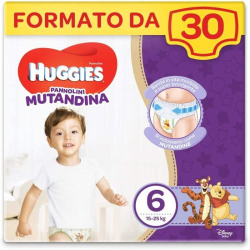 HUGGIES DIAPER PANT GRANDE 6 30 PEZZI
