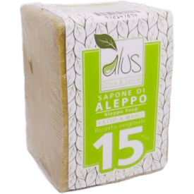 ALUS OLICE & LAUREL SAPONE DI ALEPPO FATTO A MANO 15% 200 G