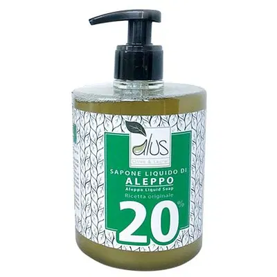 ALUS OLIVE & LAUREL SAPONE LIQUIDO DI ALEPPO 20% 500 ML ALUS OLIVE & LAUREL SAPONE LIQUIDO DI ALEPPO 20% 500 ML