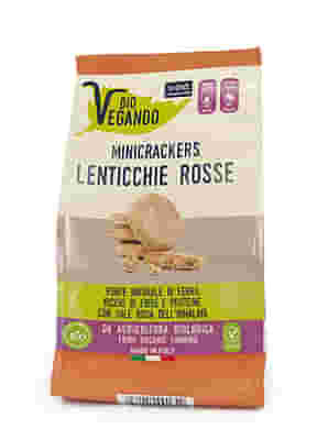 BIOVEGANDO MINICRACKERS LENTICCHIE ROSSE 150 G