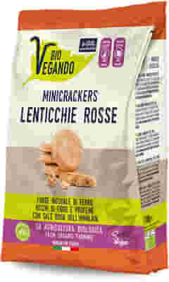 BIOVEGANDO MINICRACKERS LENTICCHIE ROSSE 150 G