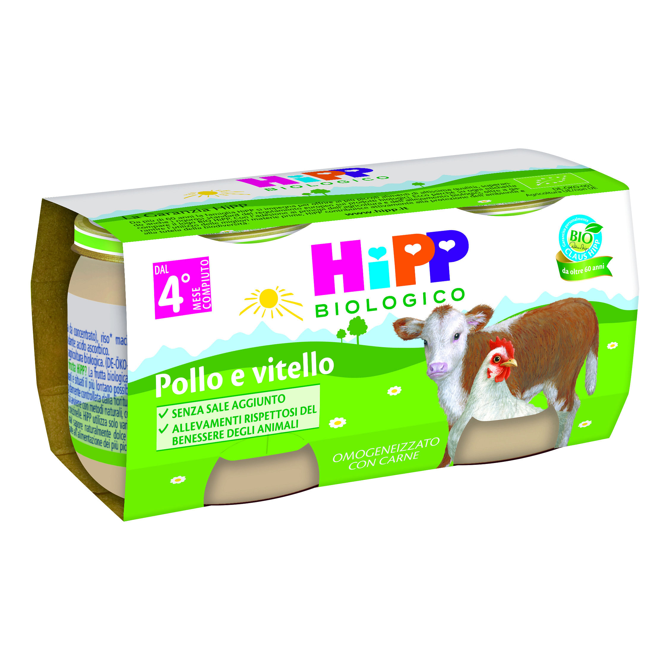 Hipp Bio Hipp Bio Omogeneizzato Pollo Vitello 2 X80 G