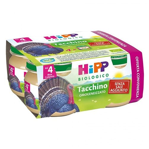 Hipp Bio Omogeneizzato Tacchino 4 X80 G