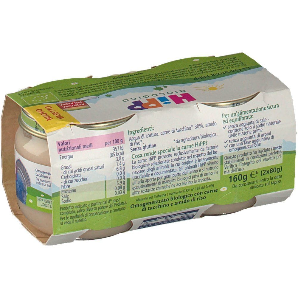 HIPP BIO HIPP BIO OMOGENEIZZATO TACCHINO 2X80 G