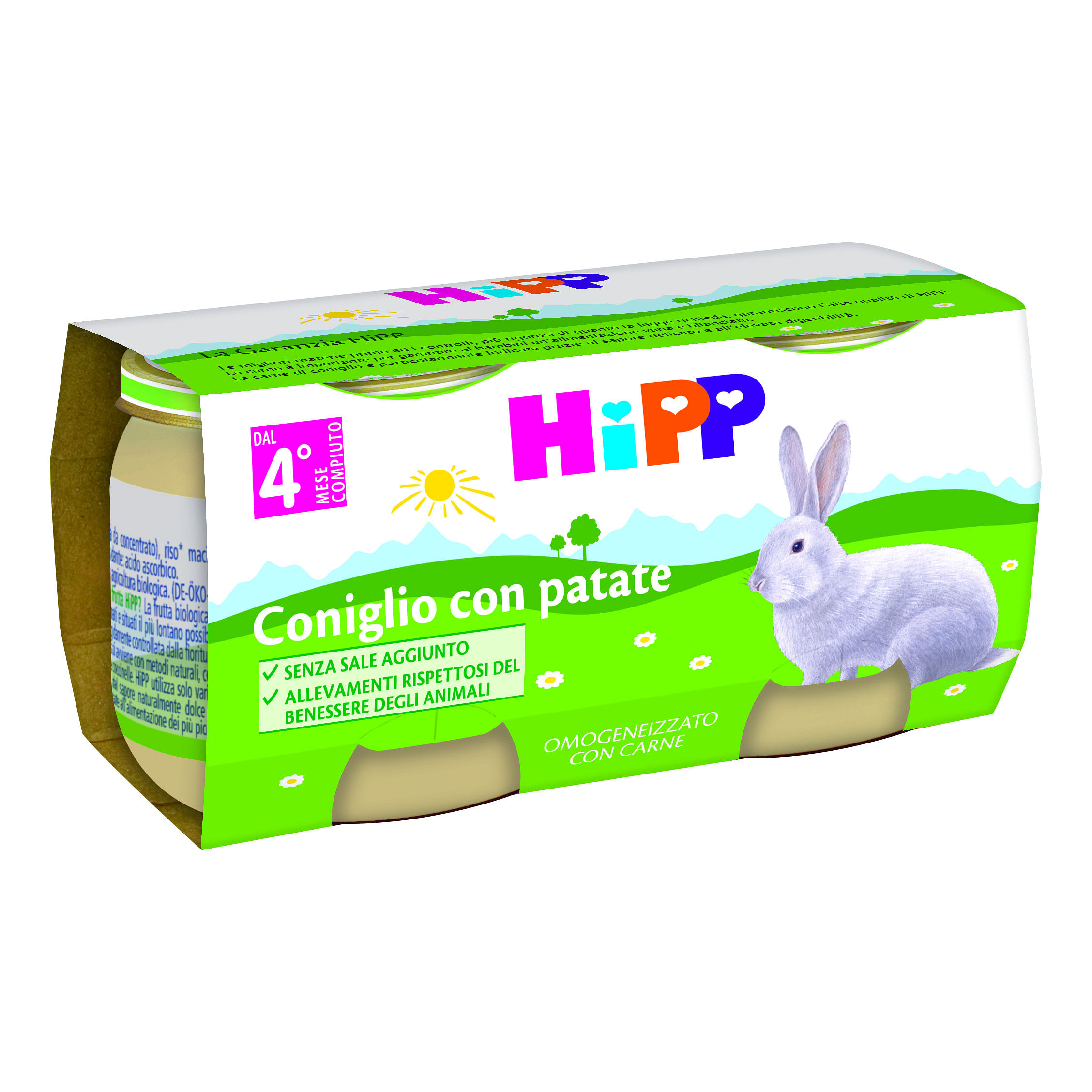 Hipp Omogeneizzato Coniglio Con Patate 2 X80 G