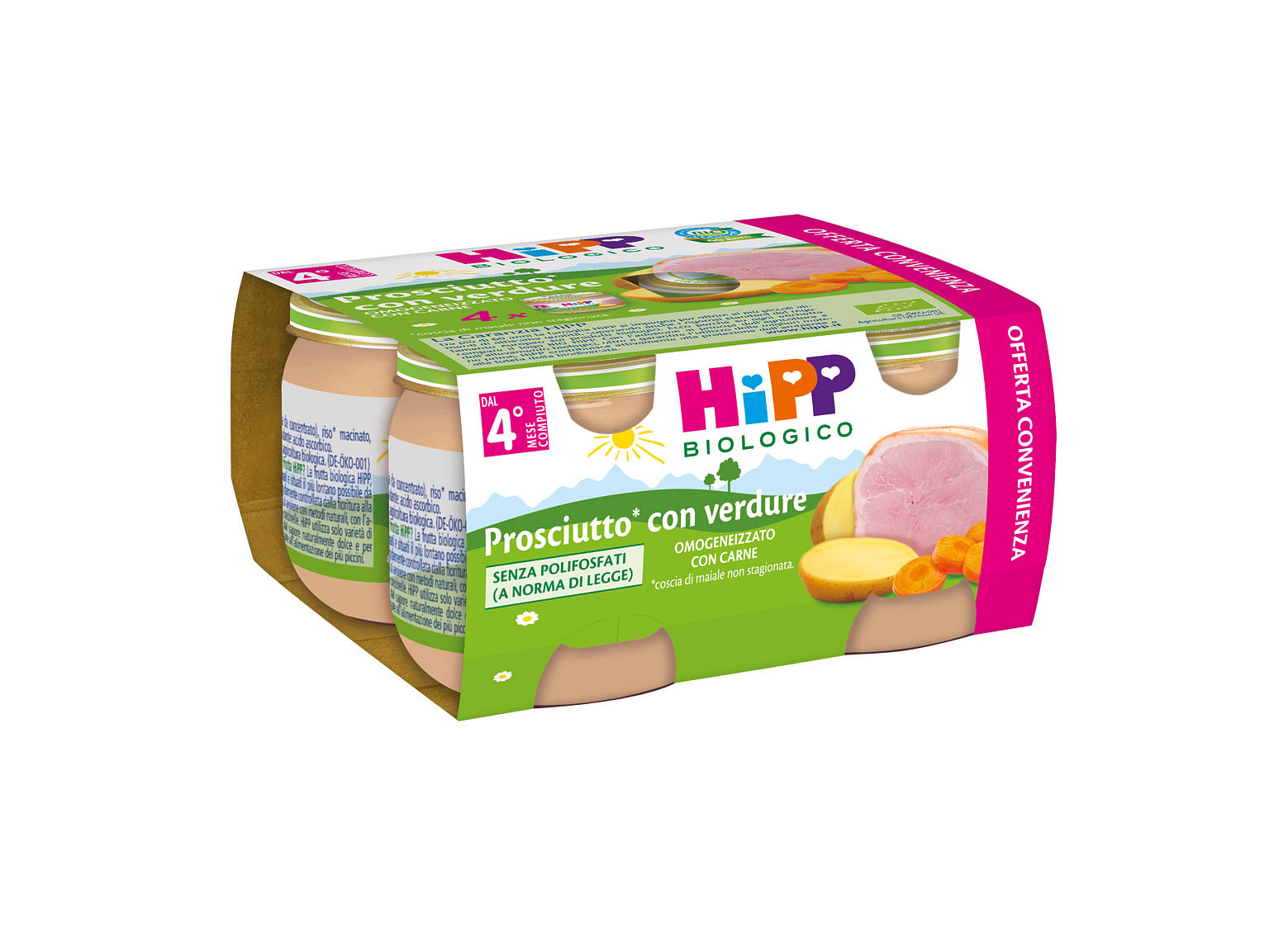 Hipp Bio Hipp Bio Omogeneizzato Prosciutto Con Verdure 4 X80 G