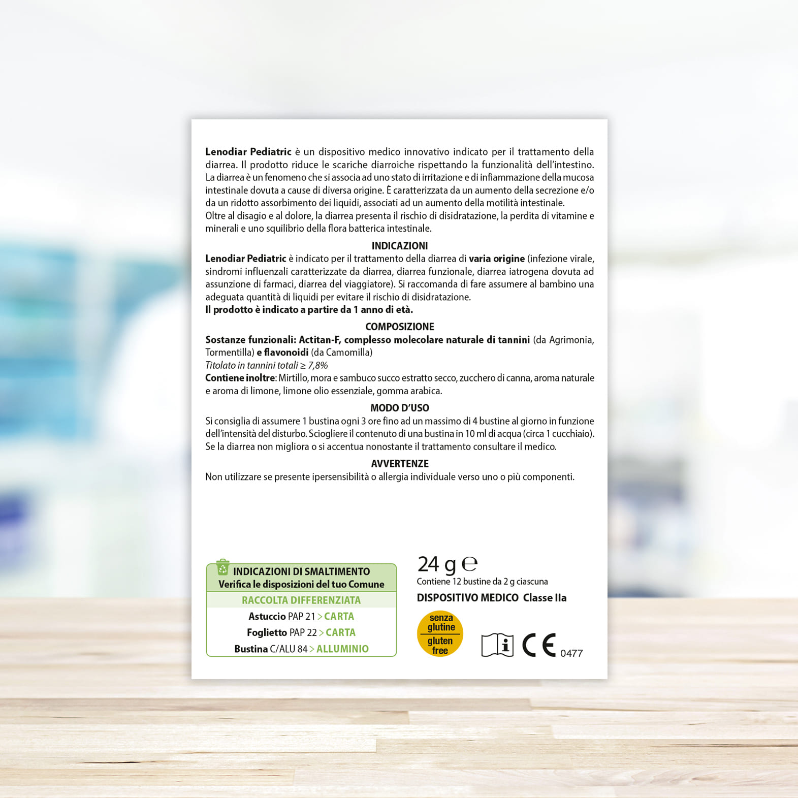 LENODIAR PEDIATRIC 12 BUSTINE 2 G