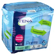 PANNOLONE PULL UP TENA PANTS SUPER TAGLIA LARGE 12 PEZZI