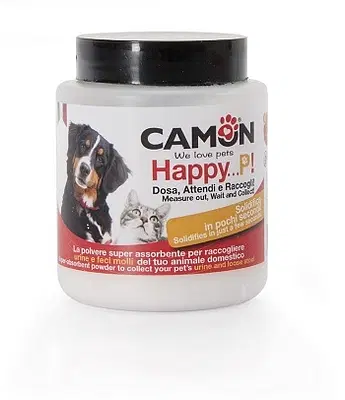 HAPPY P POLVERE ASSORBENTE RACCOLTA URINE E FECI MOLLI CANI E GATTI 100 G HAPPY P POLVERE ASSORBENTE RACCOLTA URINE E FECI MOLLI CANI E GATTI 100 G