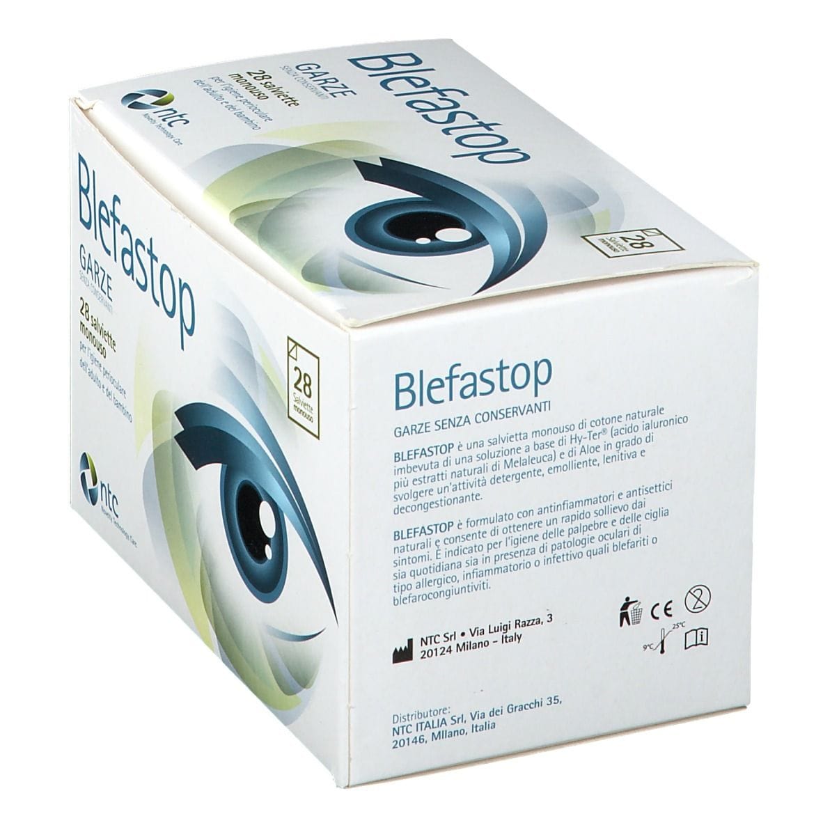 BLEFASTOP GARZA CON HY-TER IN COTONE PIEGATA CON FILO DI BARIO 28 PEZZI