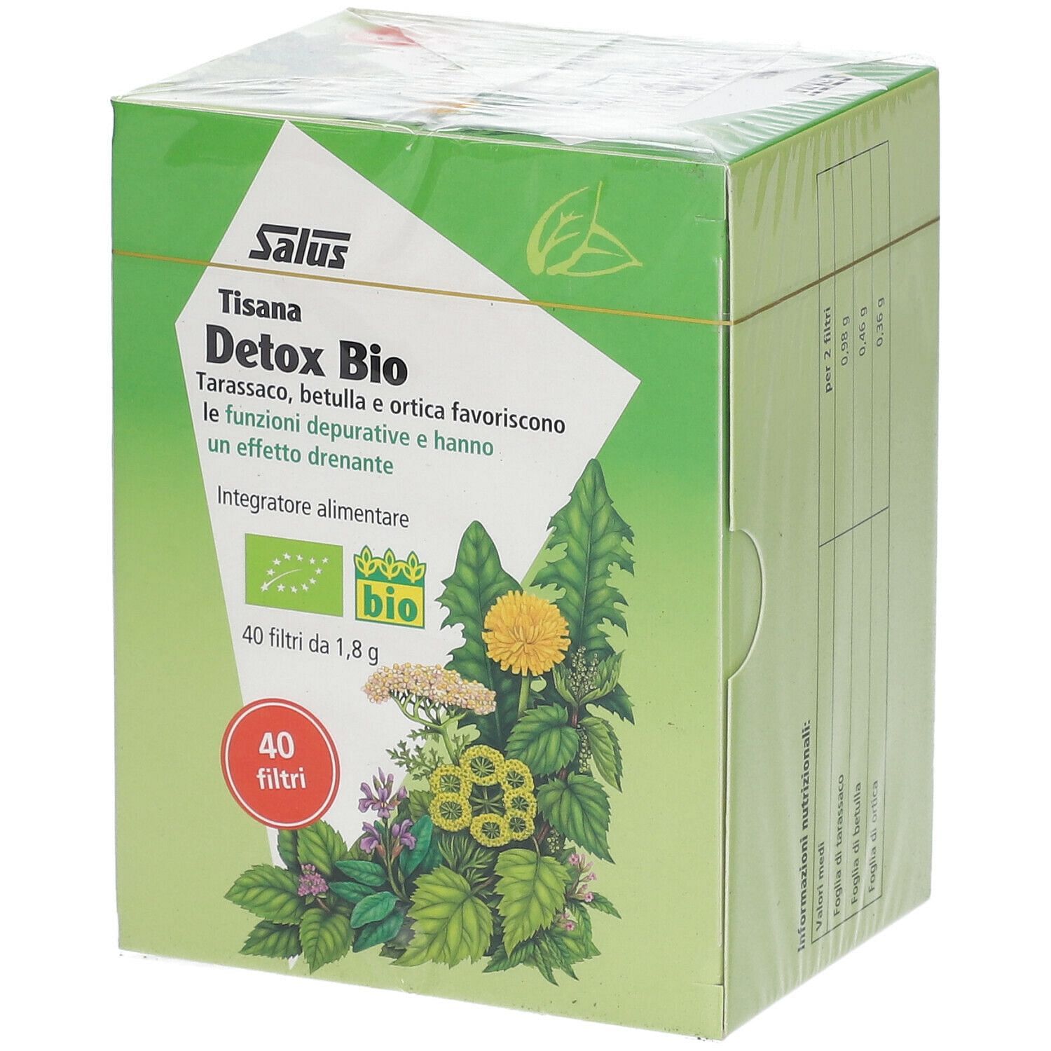 Detox Bio Tisana 40 Filtri 72 G