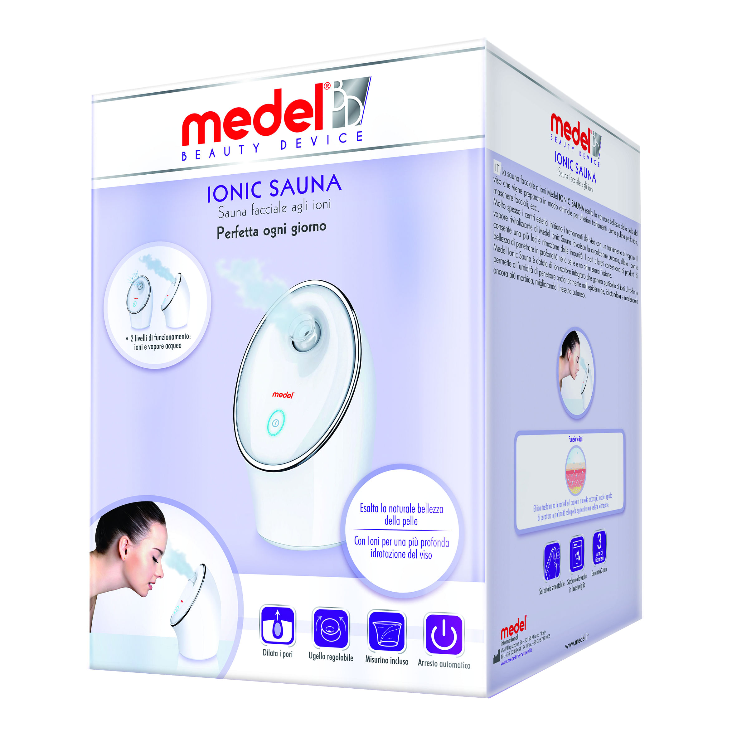 Medel Beauty Ionic Sauna Sauna Facciale Agli Ionisione