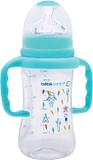 BEBE CONFORT BIBERON POLIPROPILENE 270 ML CON MANICI TETTARELLA MATERNITY SILICONE MISURA 2 AZZURRO