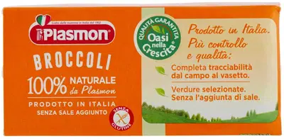 PLASMON OMOGENEIZZATO BROCCOLI 2 X 80 G PLASMON OMOGENEIZZATO BROCCOLI 2 X 80 G