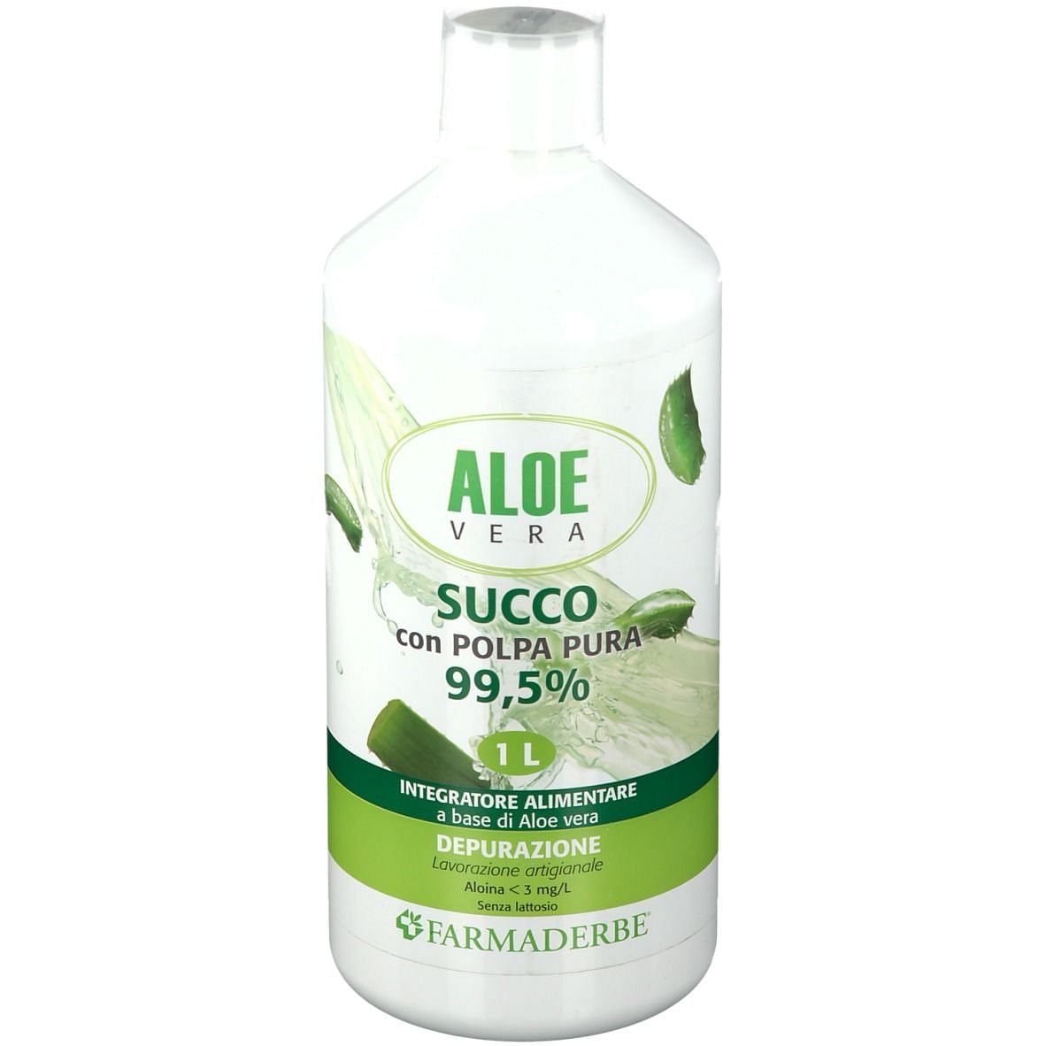 Aloe Vera Succo Di Aloe Vera Polpa Pura 1000 Ml