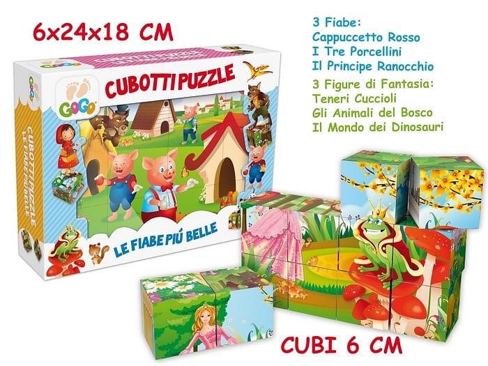 Cubi Puzzle 12 Pezzi Fiabe Italiane Articolo 62867