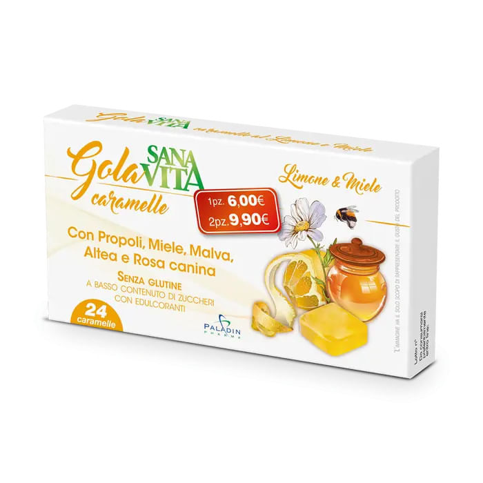 SANAVITA GOLA MIELE & LIMONE 24 CARAMELLE