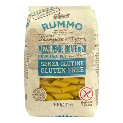 RUMMO MEZZE PENNE RIGATE N28 RISO INTEGRALE E MAIS 400 G RUMMO MEZZE PENNE RIGATE N28 RISO INTEGRALE E MAIS 400 G