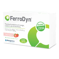 FERRODYN 84 COMPRESSE MASTICABILI CON EDULCORANTI GUSTO FRAGOLA SENZA GLUTINE SENZA LATTOSIO
