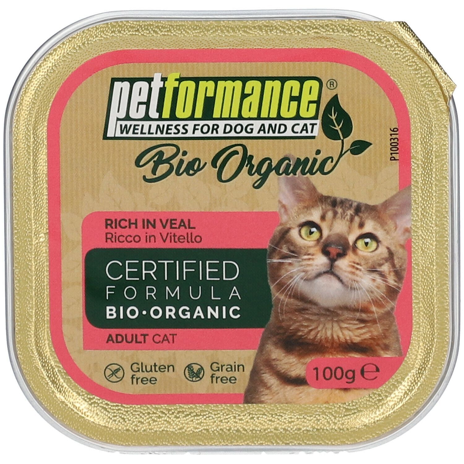 Petformance Bio Umido Gatto Vitello 100 G