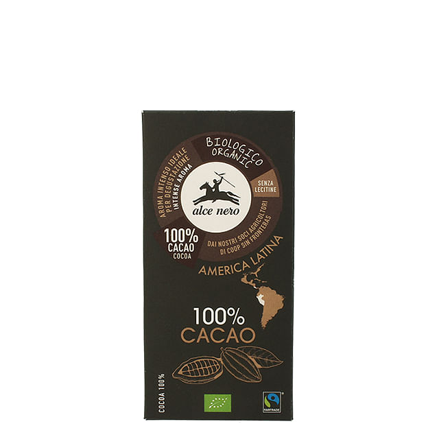 Tavoletta Cioccolato Extrafondente Bio 100% Cacao 50 G