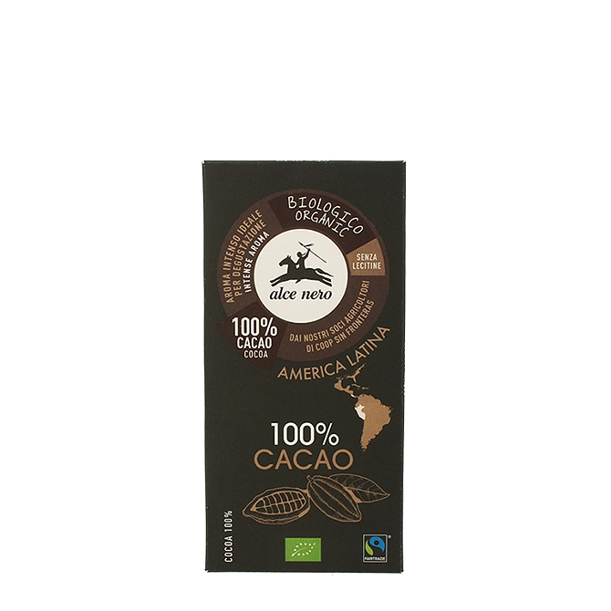 Tavoletta Cioccolato Extrafondente Bio 100% Cacao 50 G