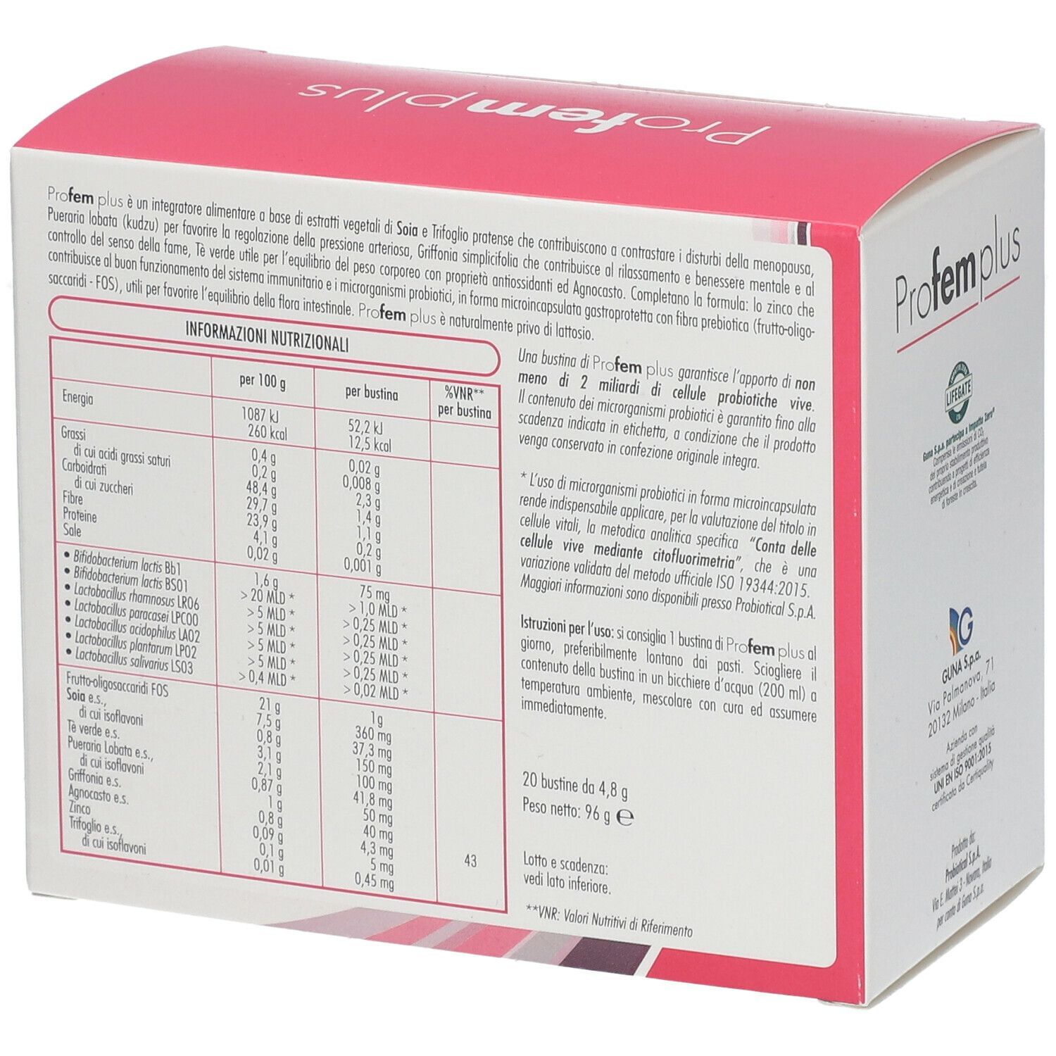 PROFEM PLUS 20 BUSTINE