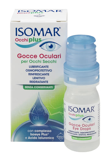 ISOMAR OCCHI PLUS GOCCE OCULARI PER OCCHI SECCHI ALL'ACIDO IALURONICO 0,25% 10 ML