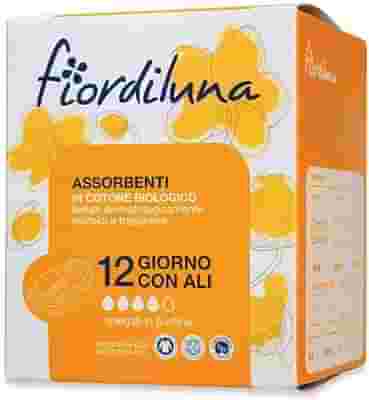 FIORDILUNA ASSORBENTI GIORNO CON ALI IN PURO COTONE BIOLOGICO