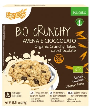 Easy To Go Bio Crunchy Avena E Cioccolato 375 G