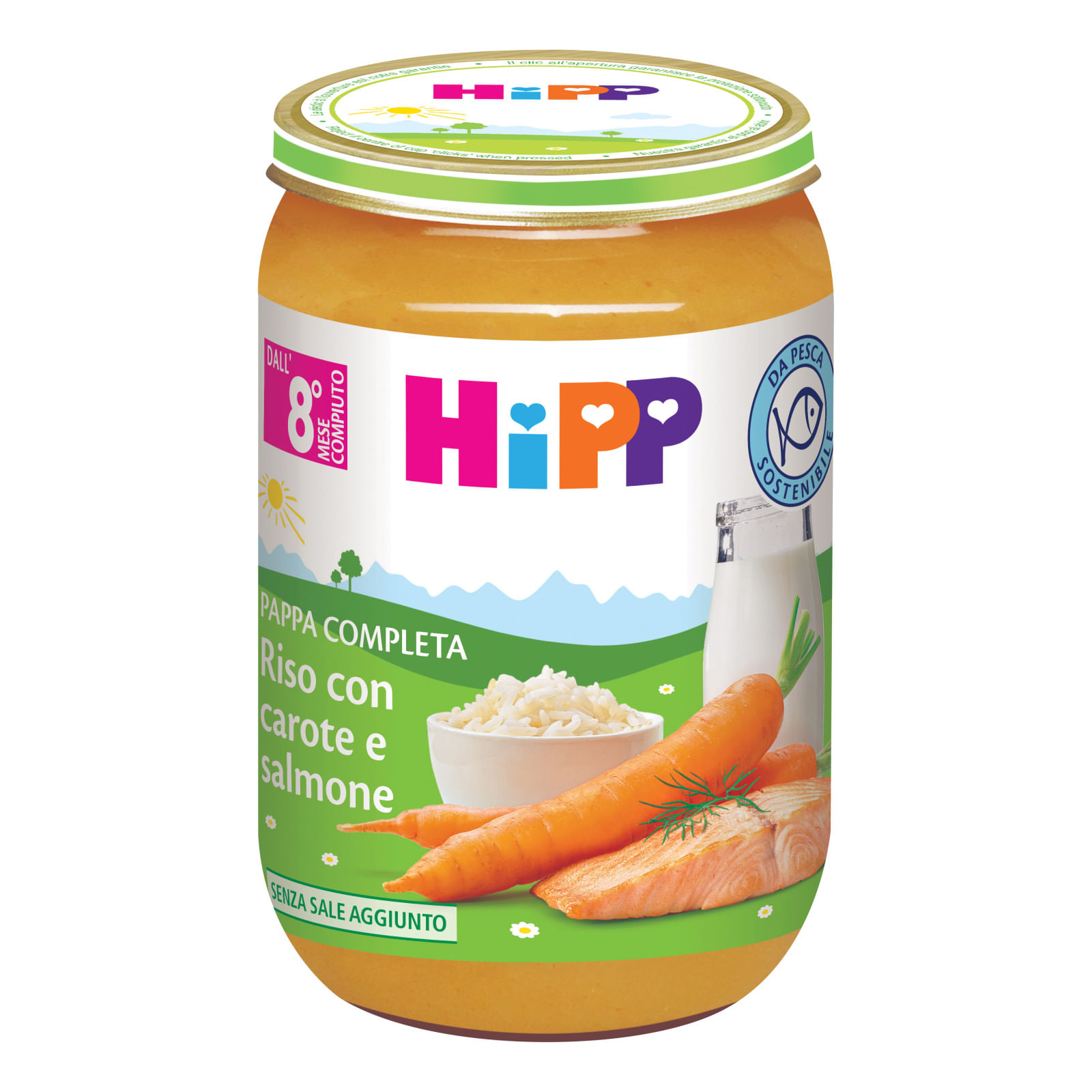 HIPP PAPPA PRONTA RISO CAROTE SALMONE 220 G