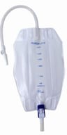 SACCA RACCOGLI URINA DA GAMBA PER INCONTINENZA 3 CAMERE COMFORT 500 ML A BASSO PROFILO IN PVC LATO RIVESTITO TNT CON TUBO DIRITTO 45 CM SENZA PUNTO DI PRELIEVO 10 PEZZI