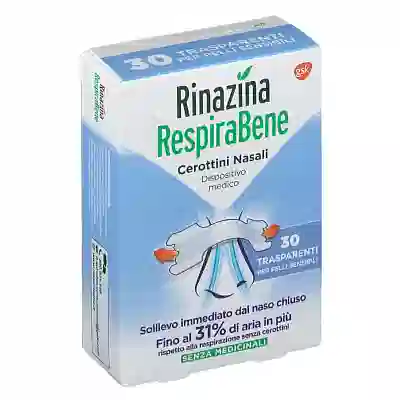RINAZINA RESPIRABENE CEROTTI NASALI TRASPARENTI CARTON 30 PEZZI