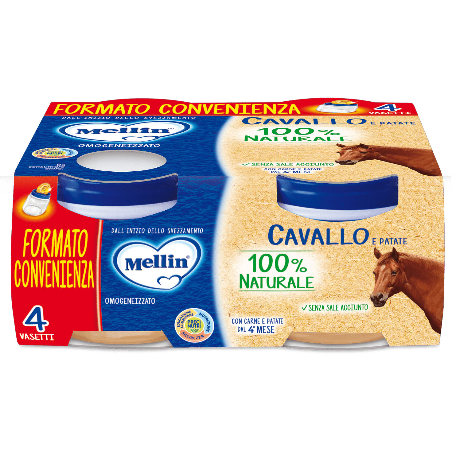 Mellin Omogeneizzato Cavallo 4 X 80 G