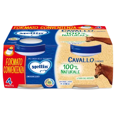 MELLIN OMOGENEIZZATO CAVALLO 4 X 80 G MELLIN OMOGENEIZZATO CAVALLO 4 X 80 G