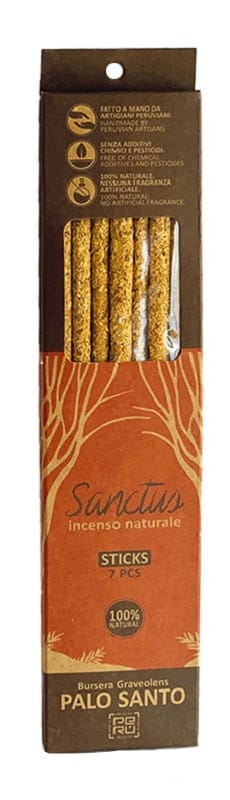 SANCTUS INCENSO NATURALE STICK PALO SANTO 7 PEZZI