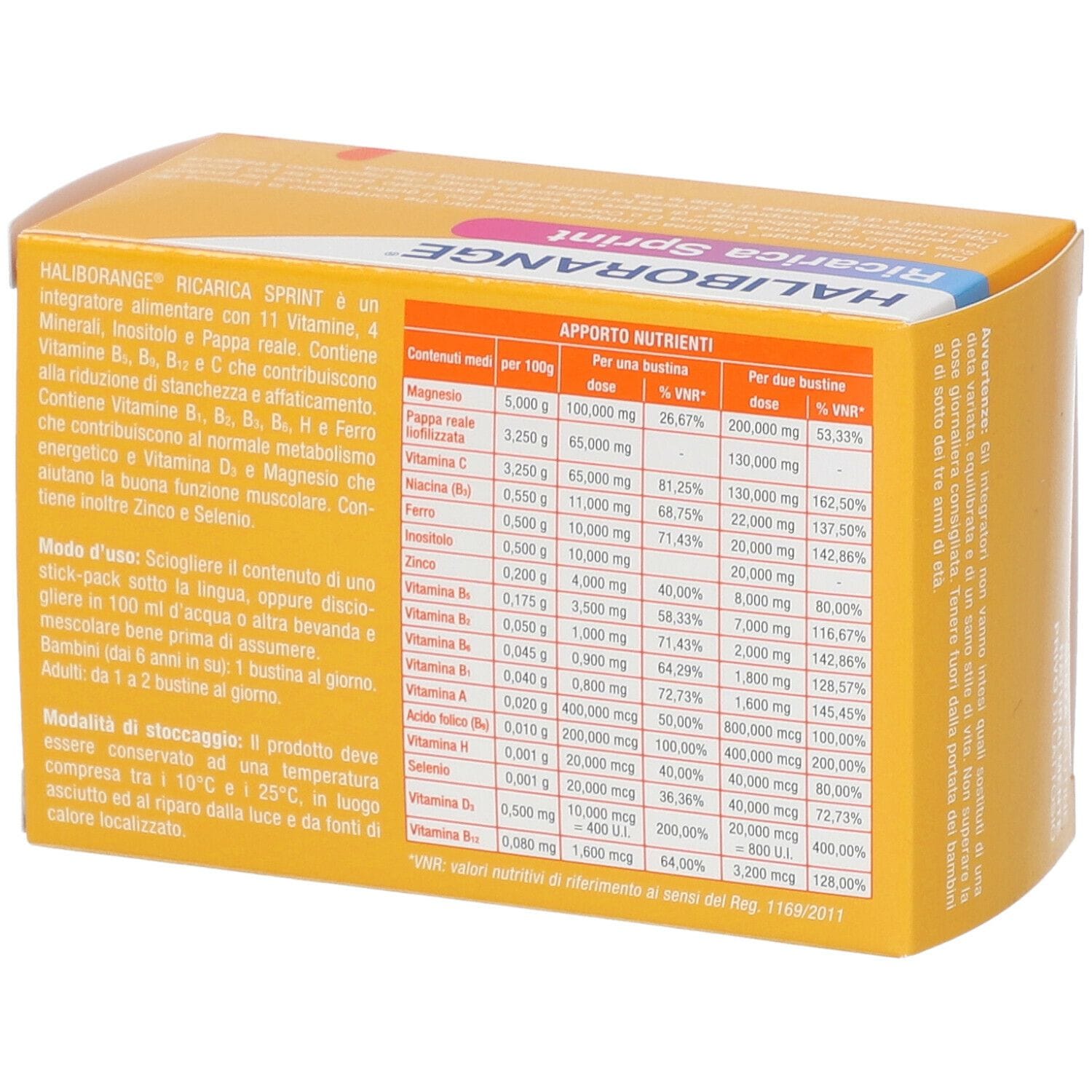 HALIBORANGE RICARICA SPRINT 20 STICK PACK 2 G