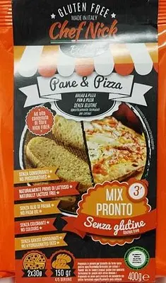 CHEF NICK MIX PREPARATO PER PANE & PIZZA 400 G CHEF NICK MIX PREPARATO PER PANE & PIZZA 400 G
